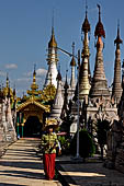 Kakku Pagoda complex. Part of the Buddhist Temple inside the complex. Shan State in Myanmar (Burma).